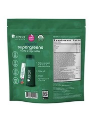 Zena Organic Super Greens Fruit & Vegatables Powder, 45 Sealed Packets