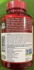 Nature’s Truth APPLE CIDER VINEGAR 1200 mg Vegetarian.180 Capsule EX:8/24
