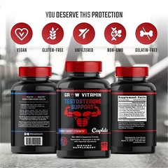 PRIME LABS TESTOSTERONE Booster Men’s Test Natural Stamina Endurance 60 Caplets