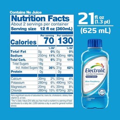 Instant Hydration with 12 Blue Raspberry Electrolyte Drinks – 21 Fl Oz Bottles