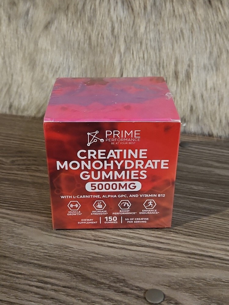 PRIME PERFORMANCE – Creatine Monohydrate Gummies 5000mg 150 Count Exp. 12/2025