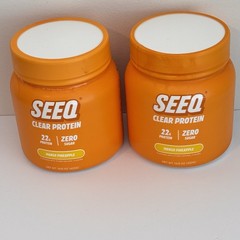 2x SEEQ Clear Whey Isolate Protein Powder Mango Pineapple 14.8 oz EXP8/27 SEALED