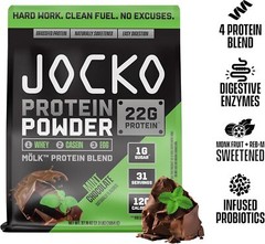 Jocko Mölk Whey Protein 22g Monk Fruit Blend, 31 Servings (Mint Chocolate)