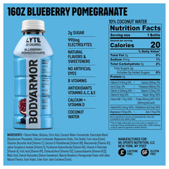 BODYARMOR Lyte Sports Drink, Low-Calorie Blueberry Pomegranate, 16 Fl Oz, 12 Pac