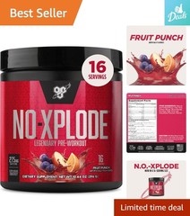 16 Servings N.O.-XPLODE Pre Workout Powder, Creatine & Beta-Alanine, Fruit Punch