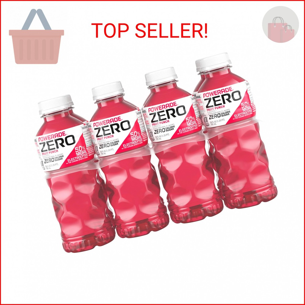 POWERADE ZERO Fruit Punch, 20 fl oz, 8 Pack
