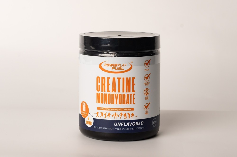 Power Play Fuel CREATINE Monohydrate Powder, Non-GMO, Vegan – Unflavored