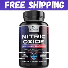 Nitric Oxide Booster 3000mg L-Arginine 3X Extra Strength Capsules