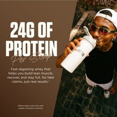 Grass Fed Whey Protein Powder, 24g Protein, Double Chocolate, 1.48 lb