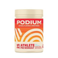 PODIUM Natural Flavors & Sweeteners Athlete Pre Workout Blue Raspberry Exp 03/26