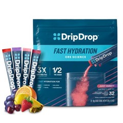 32 Servings DripDrop Hydration Juicy Variety Pack Electrolyte Drink Mix Single-S