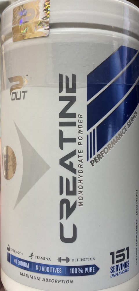 P-Out Performance Series Creatine – 3000mg – 151 Servings, Made in USA NEW