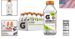12 Bottles of Tropical Coconut Electrolyte Drink – Perfect for Rapid Hydration