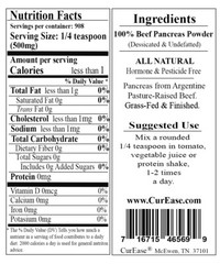 ORGANIC Argentine Desiccated BEEF PANCREAS POWDER UNDEFATTED ~ POUND 1 Lb 453 g