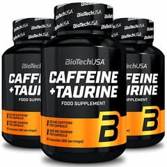 BIOTECH USA CAFFEINE & TAURINE Power Food Supplement Pills Energy & Weight Loss