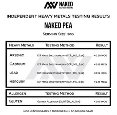 NAKED Pea Protein Powder, Unflavored Vegan Pea Protein, 5 lb