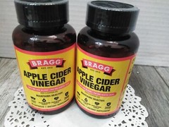 BRAGG Apple Cider Vinegar 90 Capsules EACH 750 Mg Acetic Acid ( 2PK BUNDLE)