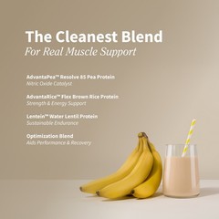 Organic Plant Protein Powder, Muscle Builder & Recovery Vegan Banana 30 Servings