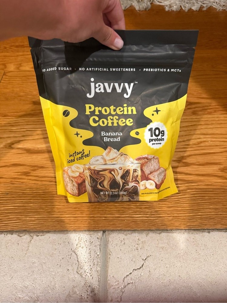 Javvy Protein Coffee – Banana Bread Flavor (Yellow & Black Packaging)