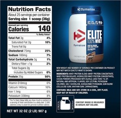 Dymatize Elite 100 Whey Protein Powder, Chocolate, 25g of Protein, 5.5g BCAAs,