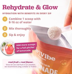 Hydration Lemonade Electrolyte Powder Drink Mix – Strawberry Dragonfruit