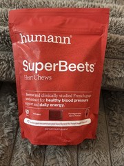 HumanN – SUPER BEETS Heart Chews, Pomegranate, 60 Count, New & Sealed, Exp 06/27