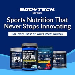 Bodytech 100% Pure Creatine Monohydrate Powder – Premium Micronized Cr