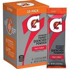 Sports Drink Powder Fruit Punch 10 Count Electrolytes Replenishment Stick