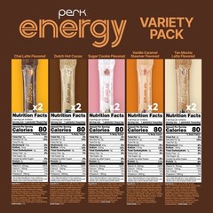 Perk Energy Drink Mix (Variety Pack) 10 Stick Packs – Healthy Coffee Alternative