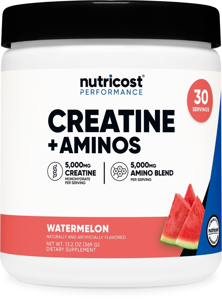 Nutricost Creatine + Aminos 30 Servings (Watermelon Flavored)
