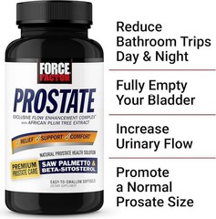 Force Factor Prostate Support Bladder Flow – Saw Palmetto Beta-Sitosterol 120ct