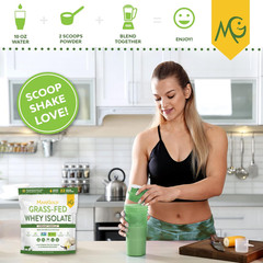 Grass-Fed Whey Protein Isolate Powder – Creamy Vanilla Flavor – 1 Lb Bag | 100%