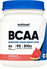 Nutricost BCAA Powder (Watermelon) 90 Servings – 6000mg Per Serving