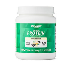 Equate Plant-Based Protein Supplement, Smooth Vanilla, 13.4 Ounces