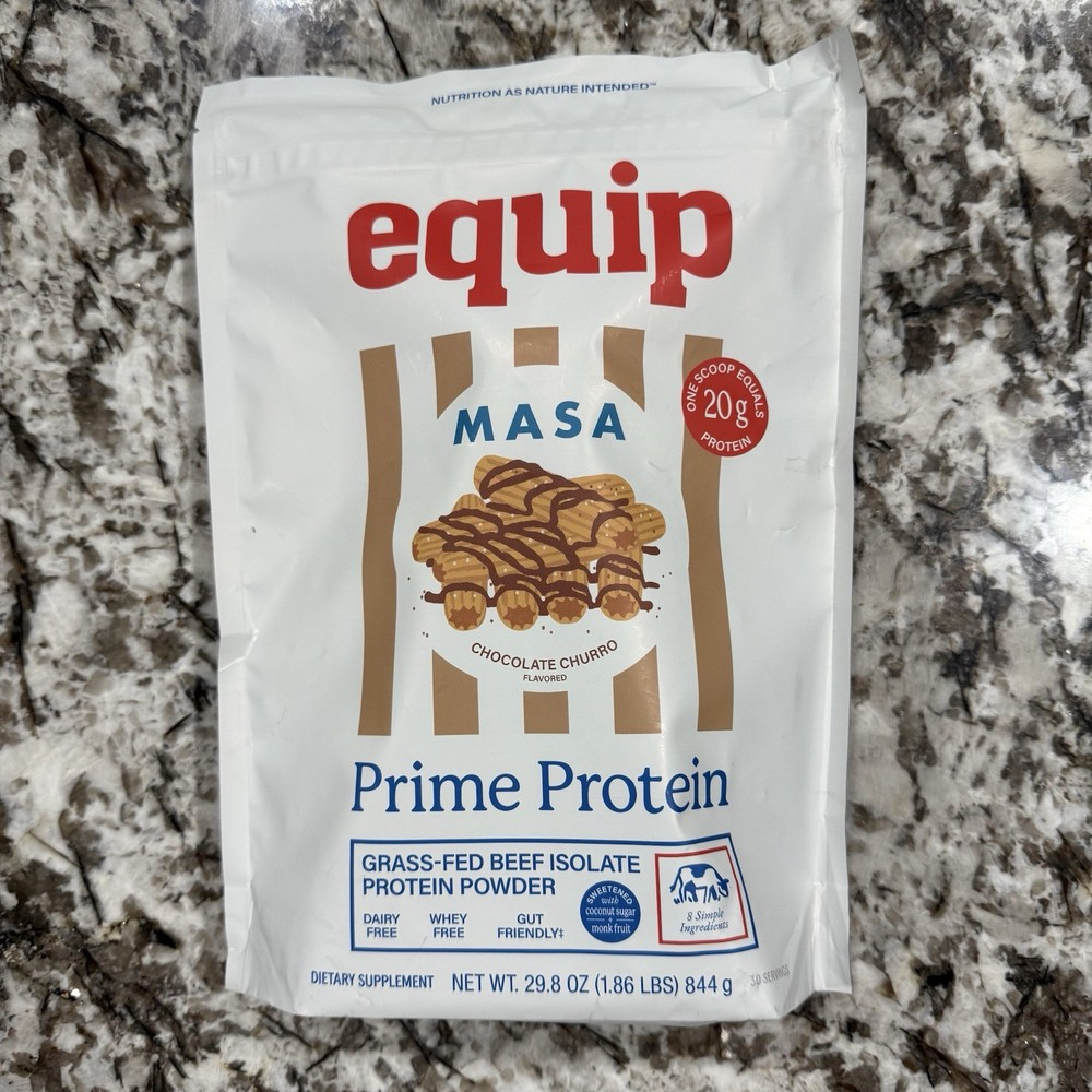 Equip x MASA Chocolate Churro Grass-Fed Beef Protein Powder 29.8oz NEW