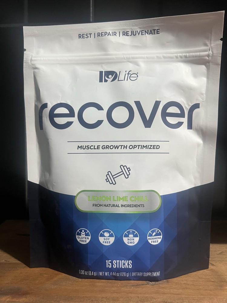 IDLife RECOVER Lemon Lime Chill 15 Sticks + Free HYDRATE Sample New ID Life New!