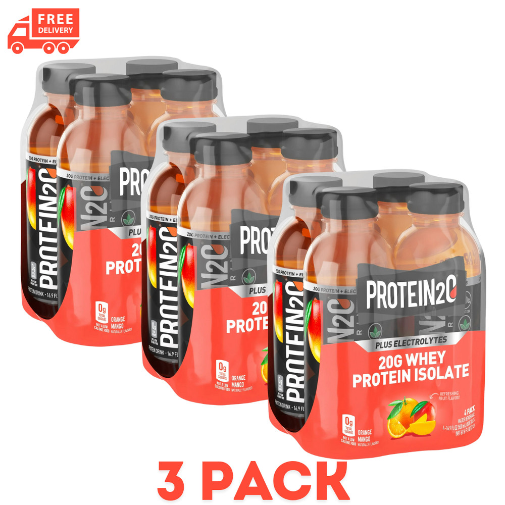 20g Whey Protein Infused Water Plus Electrolytes Orange Mango 16.9 fl oz 12-Pack