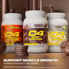C4 Whey Protein Powder Reese’s Peanut Butter Cup 25g Protein 18 Servings