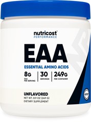 Nutricost EAA Powder 30 Servings (Unflavored) – 8.8 Ounce (Pack of 1), Red