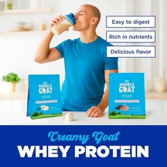 Grass Fed Whey Protein Powder Vanilla 1.5 lb – Made from Goat Milk, Easy to D…