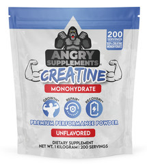 AS Creatine Monohydrate Powder 200 SERVINGS OF 5G Men Muscle Gain 2.2 LBS BAG