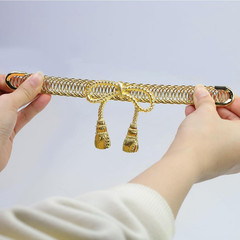 Curtain Tiebacks, Gold Bow Tie Metal Curtain Holdbacks, 2 Pcs | No-Drill Design,