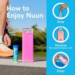 Nuun Sport Electrolytes Hydration Drink Mix Tablets, Tri-Berry, 10 Count Tube…