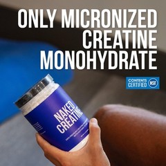 NAKED Pure Micronized Creatine Monohydrate – 200 Servings, 1,000g Bulk – NSF Cer