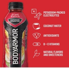 BODYARMOR Sports Drink Fruit Punch 16 Fl Oz Pack of 12 Hydration Electrolytes