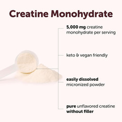Creatine Monohydrate Powder 500 Grams (1.1 Lb), 5000Mg per Serving, Micronized C