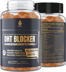 DHT Blocker Gummies Hair Growth Supplement, Super 60 Count (Pack of 1)