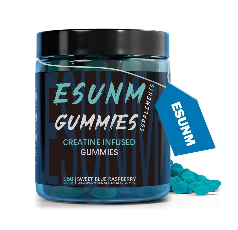 ESUNM Creatine Monohydrate Gummies,Sweet Raspberry,150 Servings