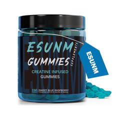 ESUNM Creatine Monohydrate Sweet Gummies, Raspberry, 150 Servings, Sugar-Free
