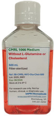 CMRL 1066 Medium, 1X, Without L-Glutamine or Cholesterol, 500mL